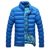 Winter Men Solid Color Down Jacket Stand-up Collar Long Sleeve Coat Outwear1 Phin22