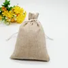 Gift Wrap 10pcs Jute Linen Bags For Jewelry Display Drawstring Pouch Box Packaging Bag Wedding/Christmas Burlap Diy1
