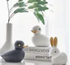 Nordic Creative Cute Duck Kanin Crafts Ornaments Barnrum Heminredning TV Skåp Inredning