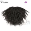 ブラジルの4a 4b 4c 140g自然な色のつくらんテイルアフロ変態の巻き毛ストレートの弾性バンドRemy Virgin人間の髪の伸びの巾着ポニーテール