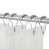 Aço inoxidável Curtain Hooks Bath Cortina Rollerball cortina de chuveiro Anéis Ganchos 5 rolos polido cetim níquel Bal