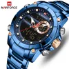 NUOVO NAVIFORCE Top Luxury Brand uomini blu del quarzo della vigilanza maschio orologio impermeabile Sport Watch orologio dell'acciaio inossidabile Reloj Hombre CJ191217