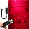 Mini LED araba çatı Yıldız gece ortam ışığı Projektör USB gece lambası iç ortam atmosfer Galaxy lamba Dekorasyon ışıklandırma Kırmızı Mavi