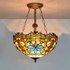 Европейские ретро лампы Tiffany витражная лампа для лампы бар ресторан против люстры Американский пастырский коридор Балкон застекленное освещение
