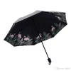 Flamingo All Weather Umbrella Ultraviolet Proof Sunshade Tri Folded Sunscreen Bumbershoot Épaisse Tige De Fer 8 Os Bâton Givré 12 2ybb1