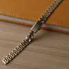 Cinturini per orologi in acciaio inossidabile oro Cinturino per cinturino Cinturino per orologio 10mm 12mm 14mm 16mm estremità dritte fibbia pieghevole classico I171l
