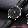 Montres masculines ultra minces Ultra Thin Top Brand Luxury Crrju Men Quartz Watch Fashion Casual Sports Montres Business Leather Male Watc234l