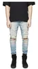 Jeans skinny jeans strappati Brand Runway Jeans slim skinny attillati Denim buco Biker hiphop pants Jeans neri lavati LJJA2606