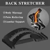 Back Massager Stretcher Spine Pain Relieving Three-stage Adjustment 18 Massage Points Magic Lumbar Support Massager Dropship