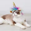 Halloween Pet Unicorn Shape Cappello decorativo Forniture per feste Cat Dog Pet Copricapo Cos Accessorio costume per animali domestici GB1285