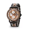 Bobobird Wood Watch Men Datum Display Lysande hand Multifunktion Kronograf armbandsur Reloj Hombre med trälåda L-S181