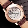 4 Style Nouveau Nicolas Riessec White Dial Double Tourbillon Automatic Mens Watch Rose Gold Case en cuir STRAP de haute qualité Gents Watc6840335