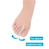 Silikongel tå distans tå separator bunion splint hammertoes hallux valgus kuddar fotvård överlappande tår bunion enhet räta ut