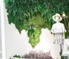 Grass artificielle pelouse fausse simulation de mousse Green Plant Wall Moss Foliage artificiel pour la décoration de mariage à domicile2237