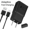 Adaptateur de chargeur mural rapide adaptatif OEM avec cordon de câble USB Type C pour Samsung Galaxy S10 S10 Plus avec emballage de vente au détail