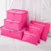 6pcsset Travel Organizer Storage Bags Portable Luggage Organizer Clothes Tidy Pouch Suitcase Packing Cube Case6106046