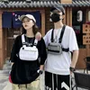 남성 여성 가슴 장비 가방 힙합 streetwear 허리 가방 조정 가능한 전술 가슴 가방 Fanny Pack Streetwear 허리 팩