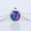 Vienkim New Fashion Galaxy Halsband Nebula Space Glass Cabochon Pendants varumärke smycken för kvinnor män vän fartyg gåva