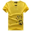 2019 Mens Fashion Summer Short Sleeve Round Neck T-shirt plus bedrukt casual katoenen t-shirt met 6 kleuren maat S-5XL