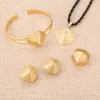24K guldfärg Etiopiska smycken uppsättningar hängsmycke halsband örhängen ring bangle eritrean habesha afrika brud