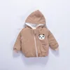 Cappotto invernale con cappuccio per bambini Giacche imbottite in cotone Felpe con cappuccio Abbigliamento Ragazzi Cartone animato Capispalla casual Ragazze Zipper Fleece Top Baby Felpa B7127