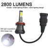 2X H11 LED Auto Fog Lamp Bulbs H7 9005 9006 HB3 HB4 LED 21W COB chips 6000K White 3000K Amber Yellow Dual Color switch Car Driving5383014