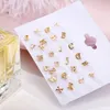 Fashion DIY Tiny Initial 26 Letters Earring Set Girls Bridesmaids Gift Cute Mashup Alphabet Stud Earrings Jewelry Brincos Lot2208497