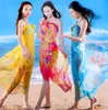 200 * 140cm mode silke halsdukar sjal kvinnor chiffong strand handduk filt blommig utskrift sommar solskyddsmedel flicka ridning halsduk gga3376-5