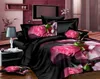 40 Cotton 3D Rose Bedding Sets High Quality Soft Duvet Cover Bedsheet Pillowcase Reactive Printed Bedclothes Queen Bed Linen