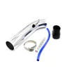 Kit de tubo de indução de admissão de ar frio de 76 mm 3 braçadeiras de mangueira de vácuo de silicone para carro acabamento universal vermelho prata azul tubo de alumínio 342O