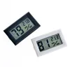 Ny svart / vit FY-11 mini digital LCD-miljö Termometer Hygrometer Luftfuktighetstemperaturmätare i Rum Kylskåp Icebox LX6323