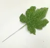 20pcs 29*14cm Glitter Powder Grape Leaf Branch For Flower Arrangement Christmas Party Home Wedding Garden Decoration