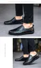 Soft leather men's formal dress shoes, doug shoes, lace-free shoes, designer men's loafers, party casual shoes