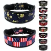 Reflective Nylon Dog Collar Fashion Printed Adjustable Pet Collars For Medium Large Dogs Pitbull S M L