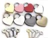Lucchetti a forma di cuore Mini serratura a chiave Archaize in stile antico antico vintage con chiave Per accessori per borse da viaggio di piccole dimensioni