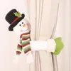Söt jul gardin slips tillbaka Santa Claus snögubbe älg spännehållare drape dekor xmas fönster dekoration