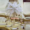 60CM 24inch European style metal Crystal Flower Vase Ostrich Feather Plume holder gold silver Wedding center pieces party table decor