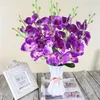 2PCS / 많은 살아있는 인공 나비 난초 꽃 실크 접 웨딩 홈 DIY 장식 가짜 꽃 무료 배송