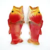 Creative Fish-shaped Masculino Chinelos Palavra Arrastar Verão Ao Ar Livre Arrasto Homens e Mulheres Sapatos de Praia Peixe Chinelos de Peixe