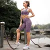 2019 женская длина колена стрейч высокая талия леопардовым принтом шорты фитнес спорт активный велосипед йога короткие леггинсы