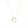 Fashion- Forever Circle Pendant Necklaces For Women Alloy Long Chain Geometric Classic Round Choker Necklace N083 Christmas Gift