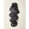 Indian Virgin Hair Clip-in Hair Extensions 120g Body Wave Clips 8 pieces/set Natural Color 8-24inch Wholesale 120Gram