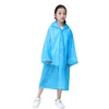 Les enfants des bois Raincoat avec bouton EVA plastique Thicken Solide Couleur Voyage Poncho Rainwear Manteau de pluie transparent non jetable 4cj E19