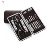 12 pezzi set manicure pedicure set tagliaunghie per dita dei piedi forbici kit per toelettatura strumenti professionali per unghie per donne uomini4790307