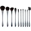 10 pièces pinceaux de maquillage ensemble fond de teint cosmétique poudre Blush ombre à paupières brosse outils de maquillage 3 couleurs J1545