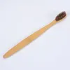 Bambusa szczoteczka do zębów Czyszczenie drewnianego Włókno Drewniana rękojeści Zestaw podróżny zębów wybielanie zębów miękki nylon