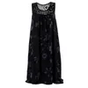 2019 New Stylish Female's Kleid Women Summer Round Neck Sleeveless Boho Dress Laced Printed Dress Abito da donna alla moda