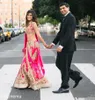 Chic Two Pieces Indian Wedding Dresses Appliqued V Neckline Mermaid Beaded Bridal Gowns Floor Length Wedding Dress With Wrap 3978