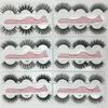 3 Pairs Vizon Lashes 3D Faux Doğal Uzun Yanlış Kirpik Gözler Makyaj Kirpik Uzatma Yumuşak Vizon Kirpikler Cımbız