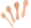 100pcs Natural Boar Bristles Facial Brush Dry Skin Bath Spa Brush Remove Dead Skin Rub Face Nail Brush